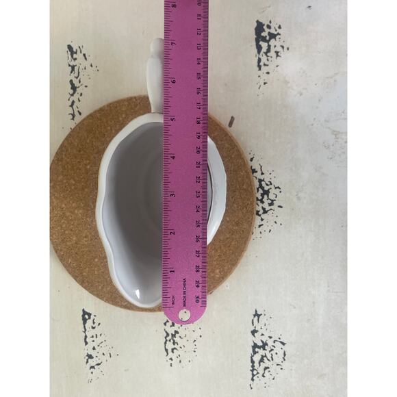 Vintage Polish White with Gold Trim Gravy Boat Creamer Dish - Picture 4 of 6